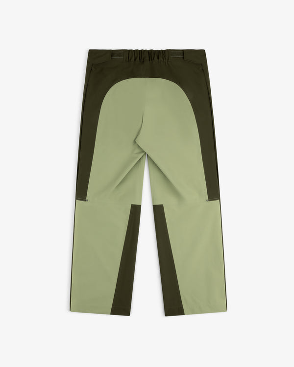 ALD/The North Face GORE-TEX Pant in light green with dark green patches, shown flat on a white background.