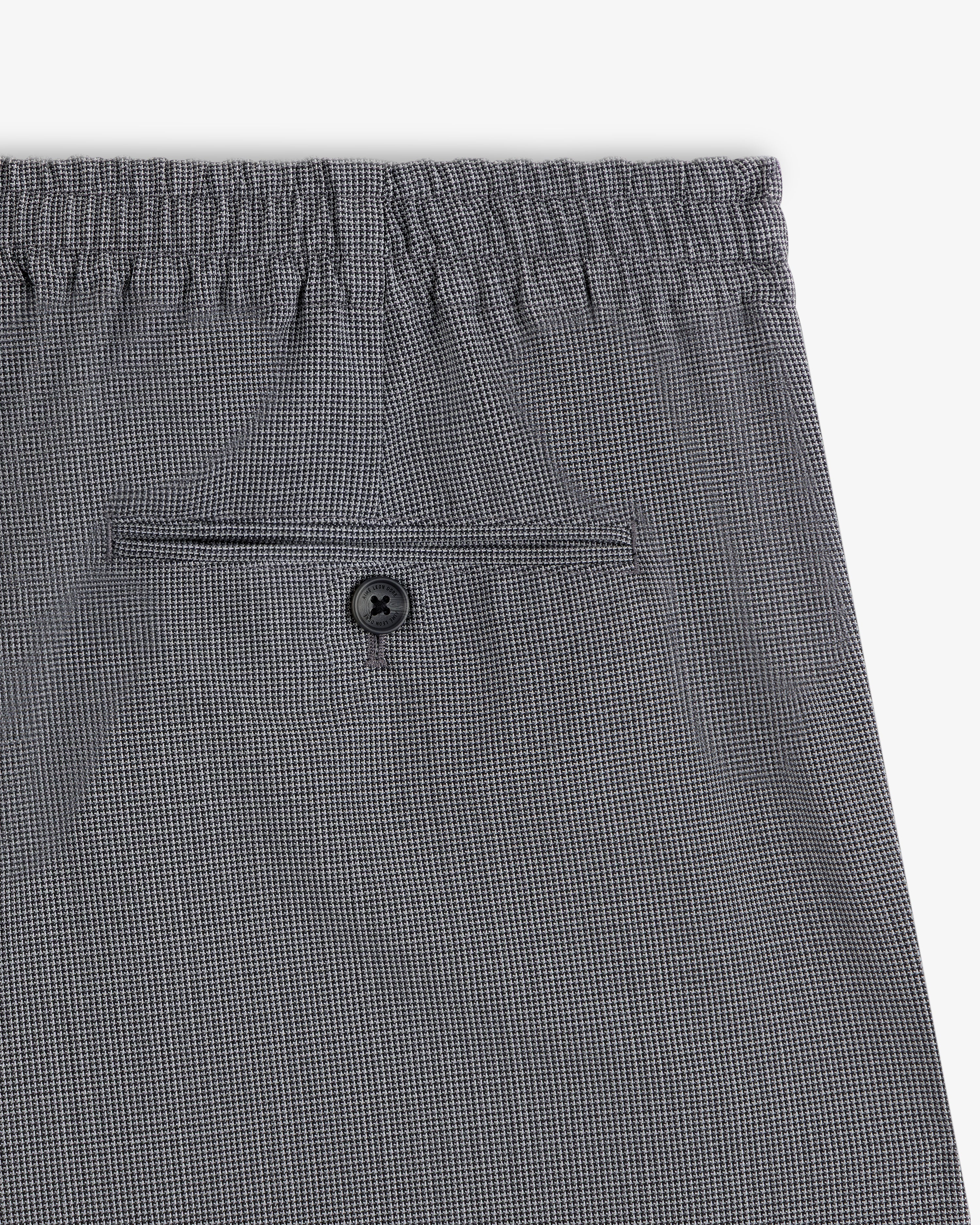 Houndstooth Elasticated Waist Trouser with back buttoned pocket and comfortable fit.