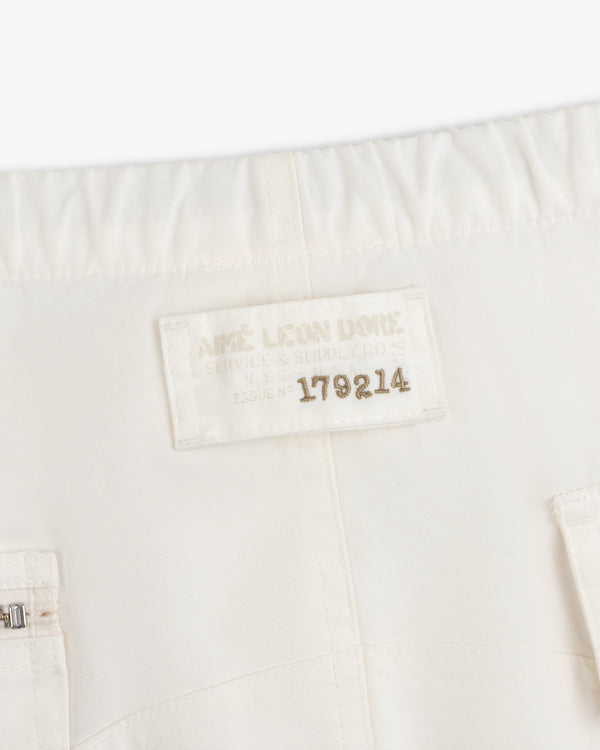 Off-white Garment Washed Aviator Pant with a rectangular label reading Aimé Leon Dore and the number 179214.