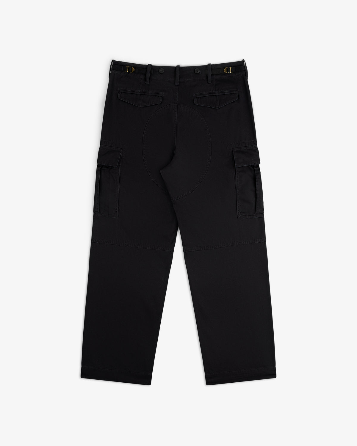 Fatigue Pant in black with side flap pockets, belt loops, and decorative stitching shown on a white background.
