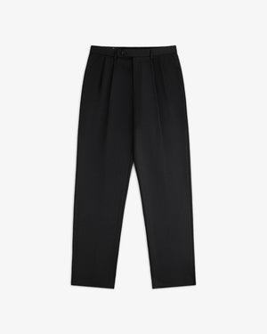 Double Pleated Wool Jacquard Suit Trouser
