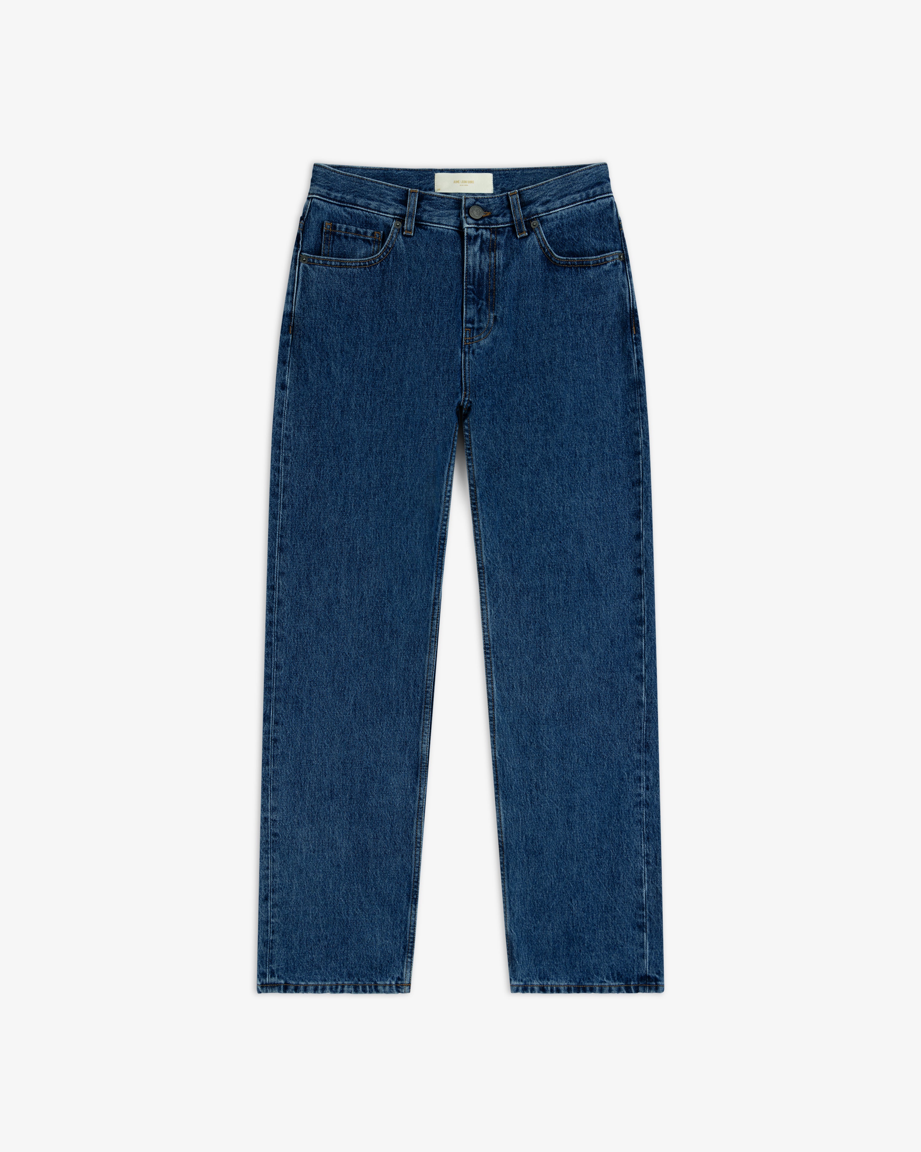 ALD Relaxed Fit Denim jeans in dark blue with a relaxed fit and a straight leg.