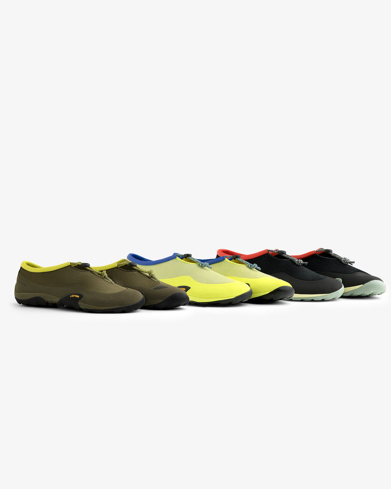 Five pairs of ALD / New Balance MT10T Sport Shoes in various colors lined up side by side on a white background.