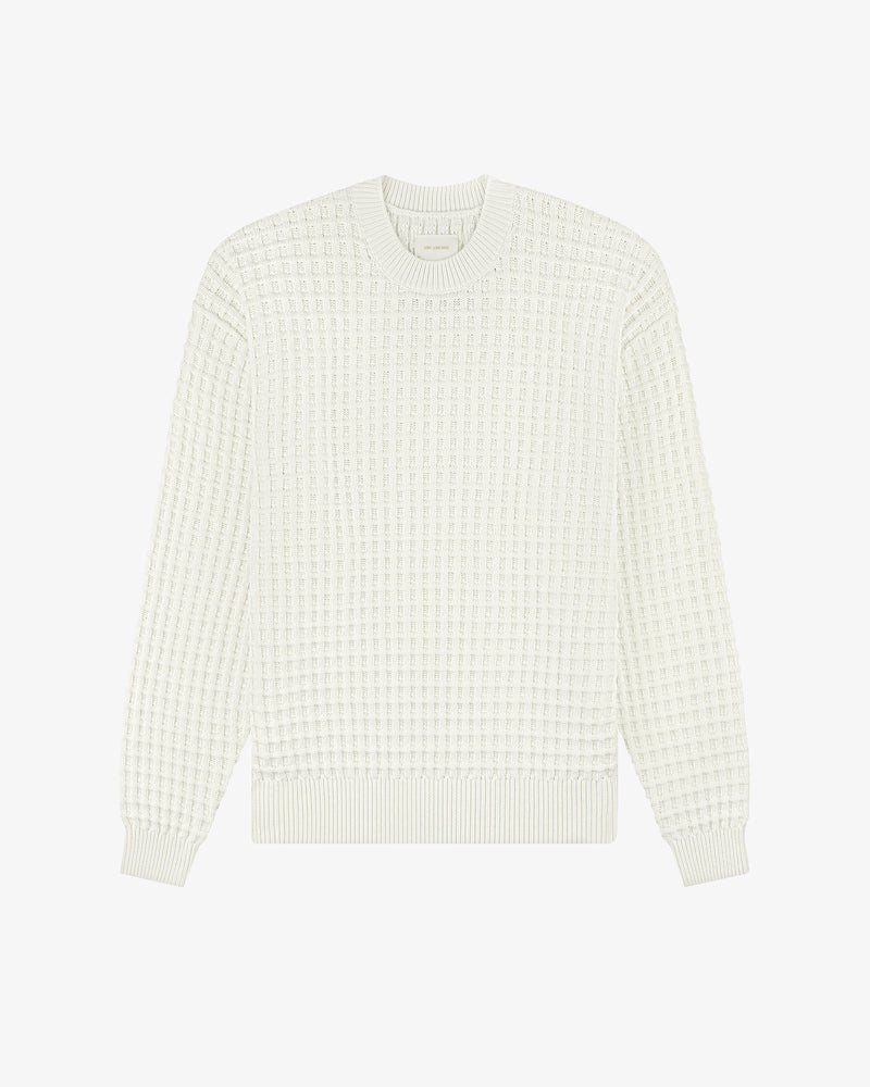 Waffle Crewneck Sweater