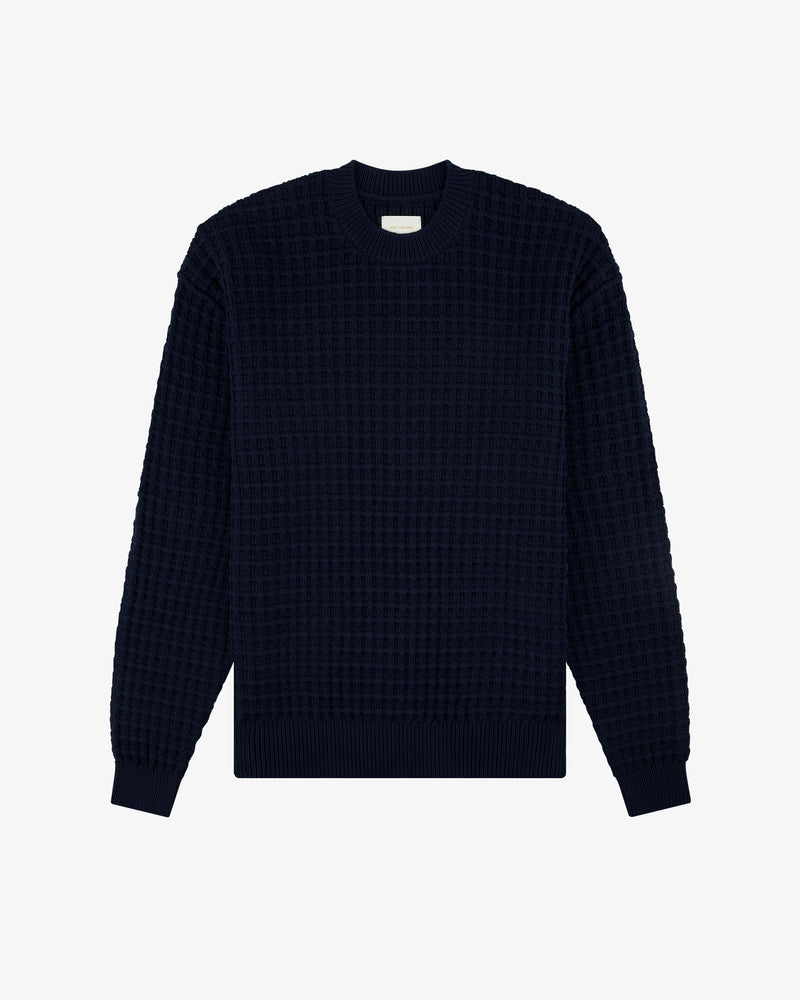 Waffle Crewneck Sweater
