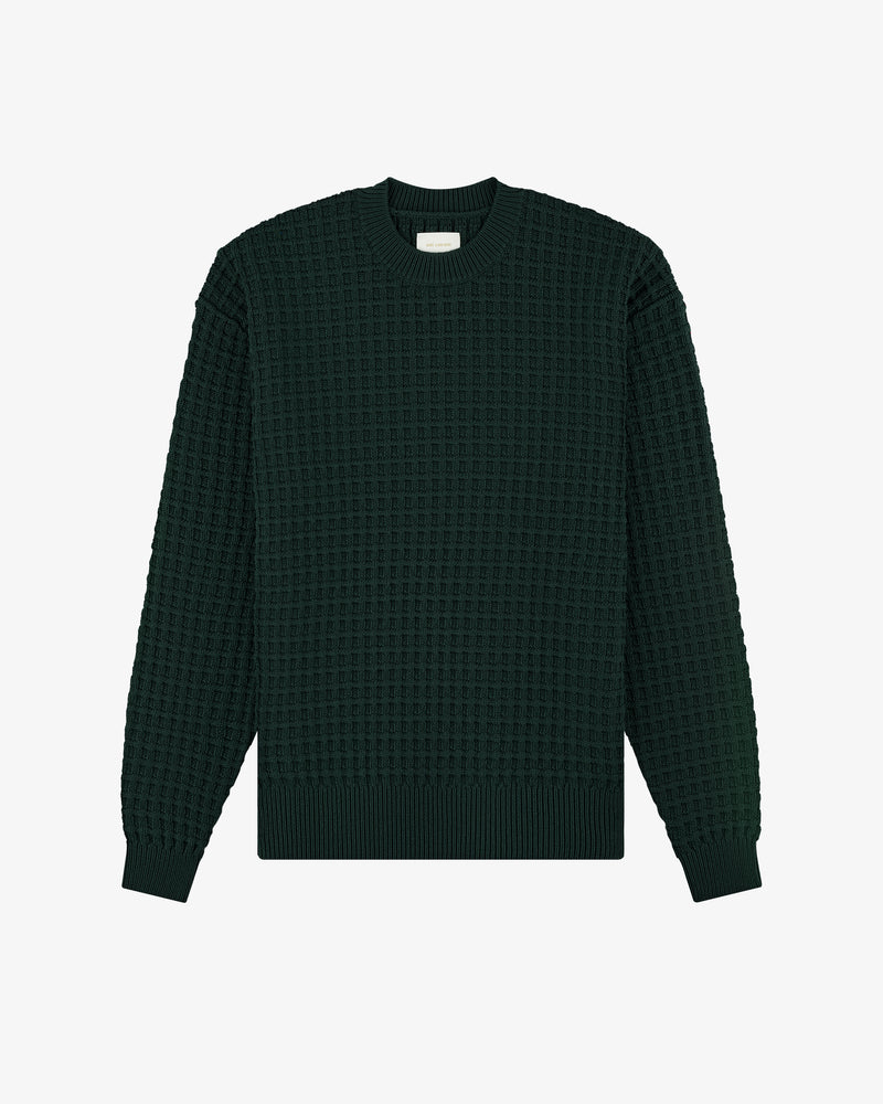 Waffle Crewneck Sweater