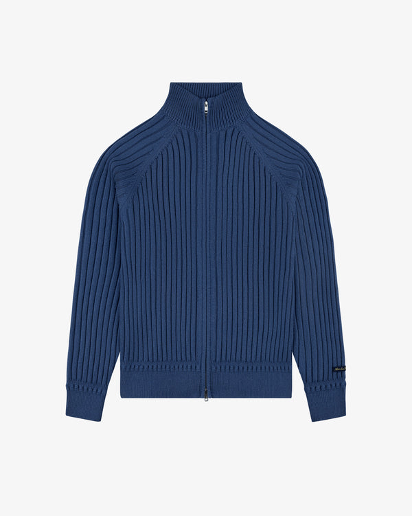 Drop Needle Full-Zip Sweater