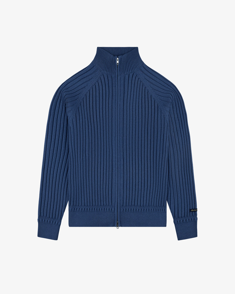 Drop Needle Full-Zip Sweater