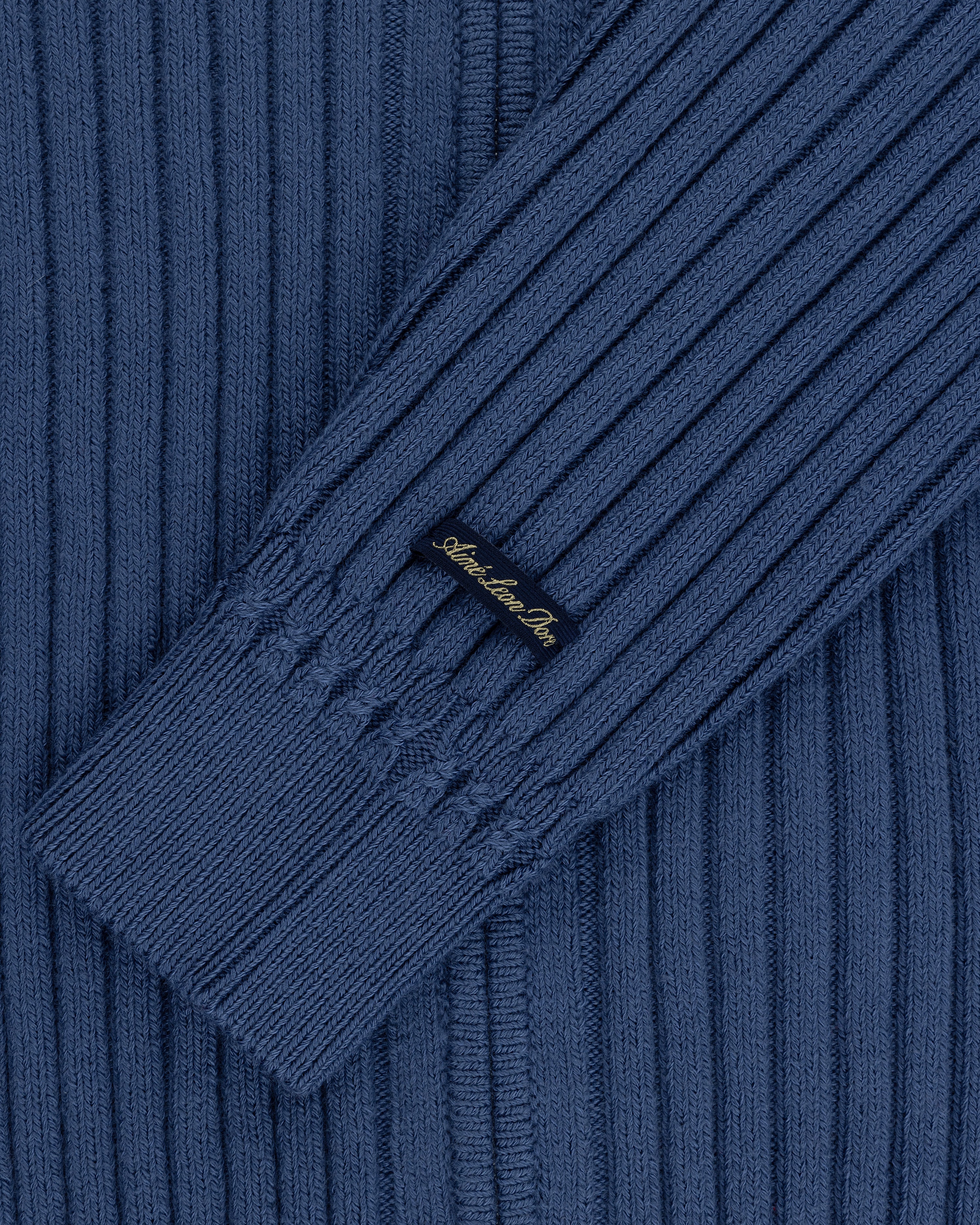Drop Needle Full-Zip Sweater