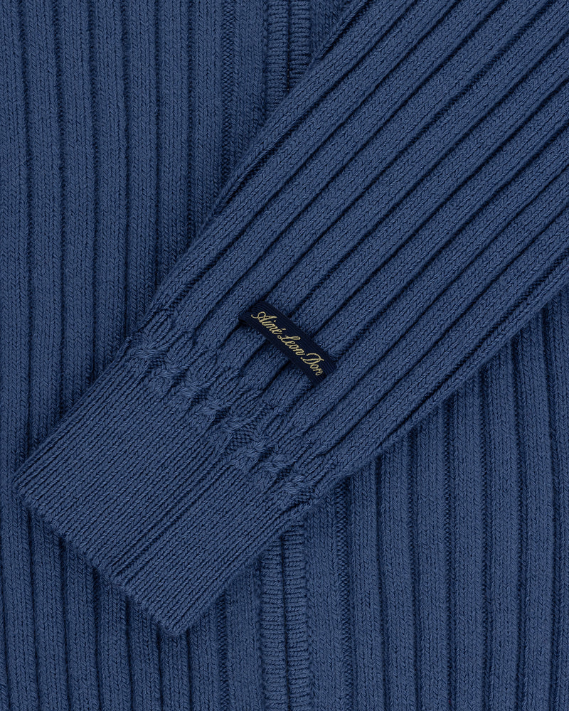 Drop Needle Full-Zip Sweater
