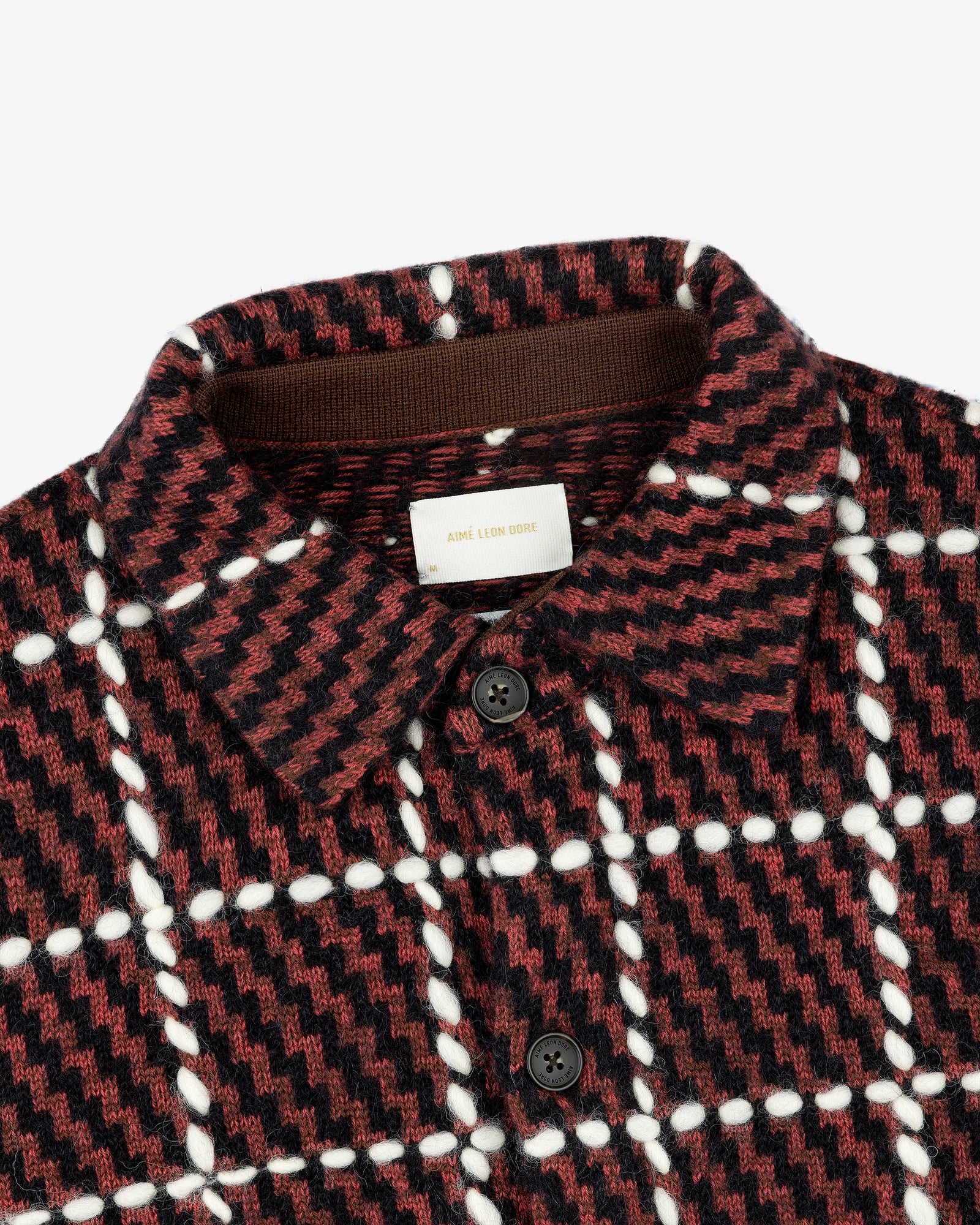 Plaid Hand-Knit Overshirt