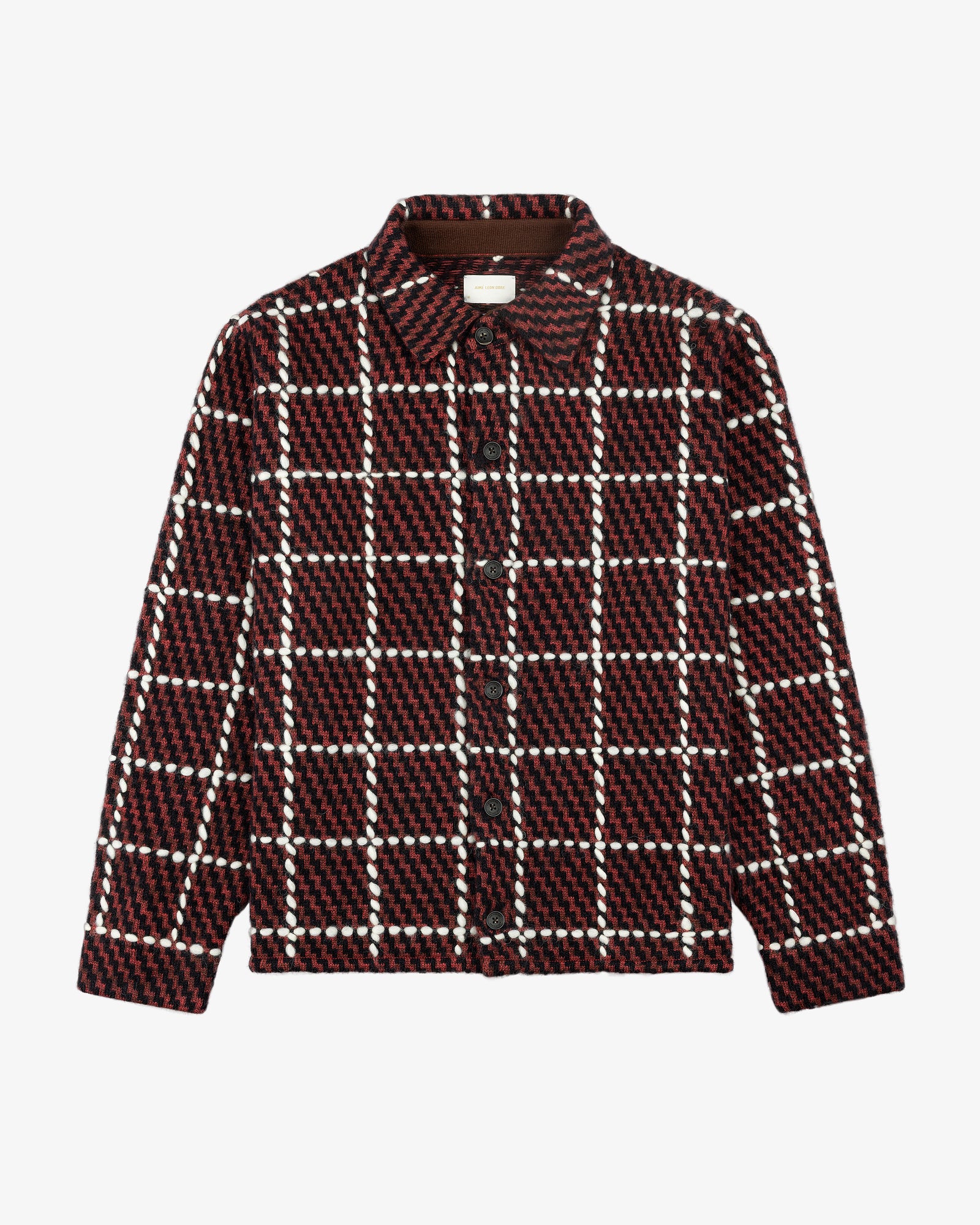 Plaid Hand-Knit Overshirt