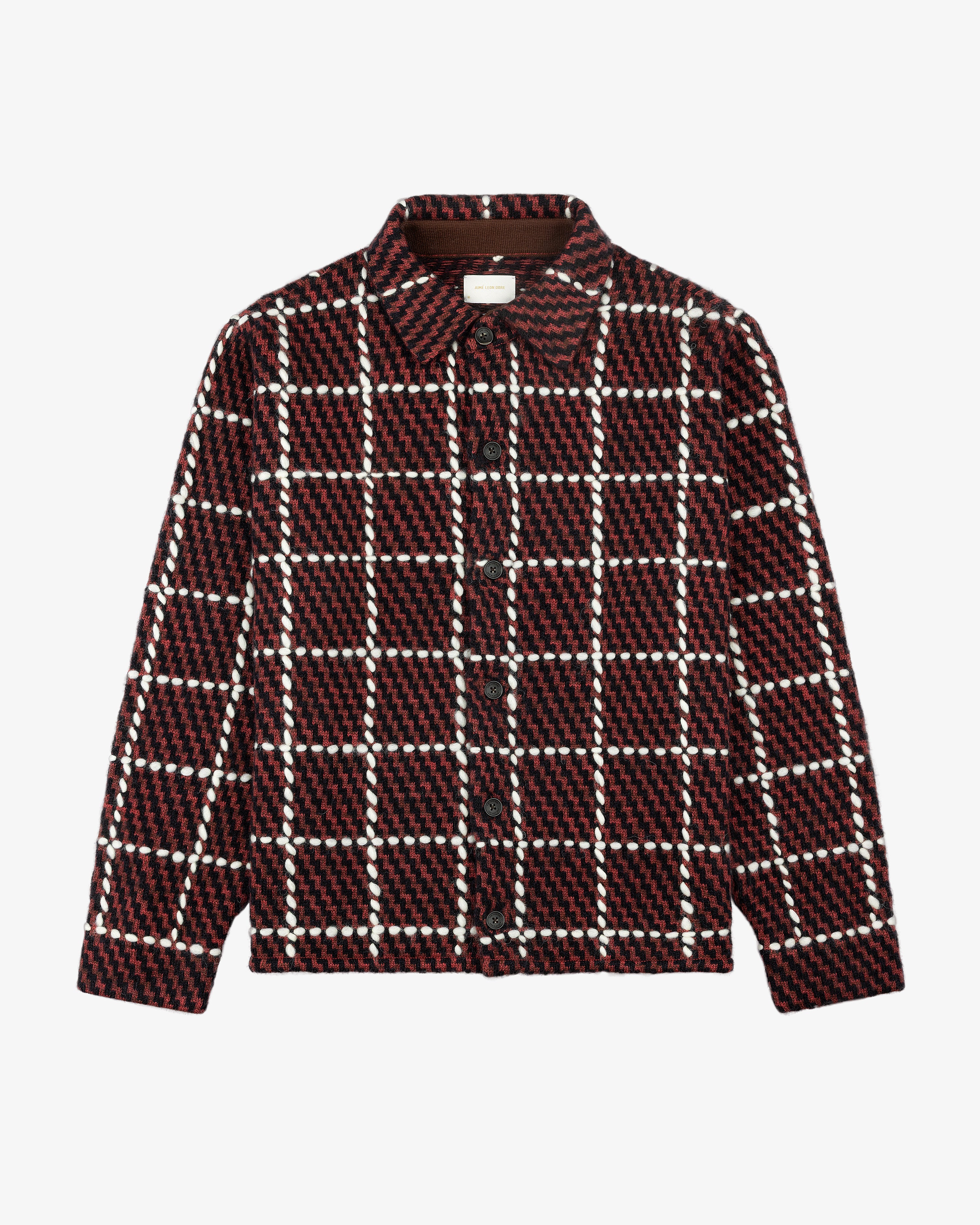 Plaid Hand-Knit Overshirt