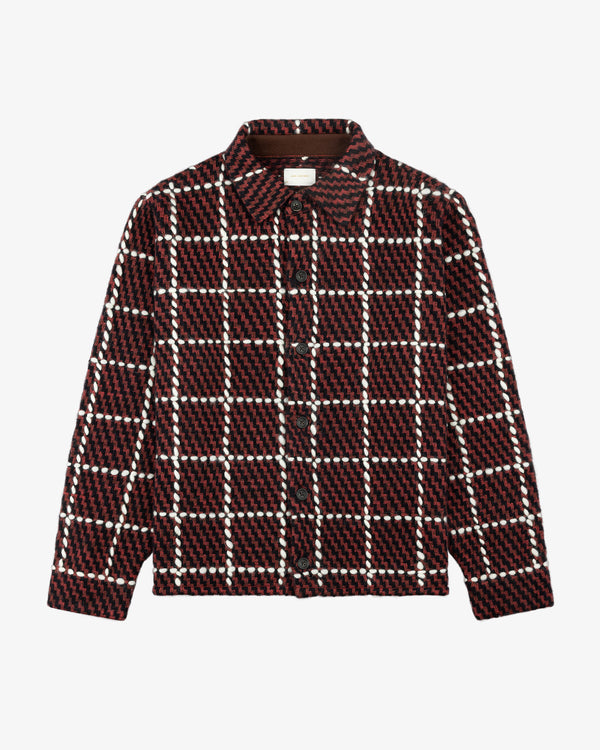 Plaid Hand-Knit Overshirt