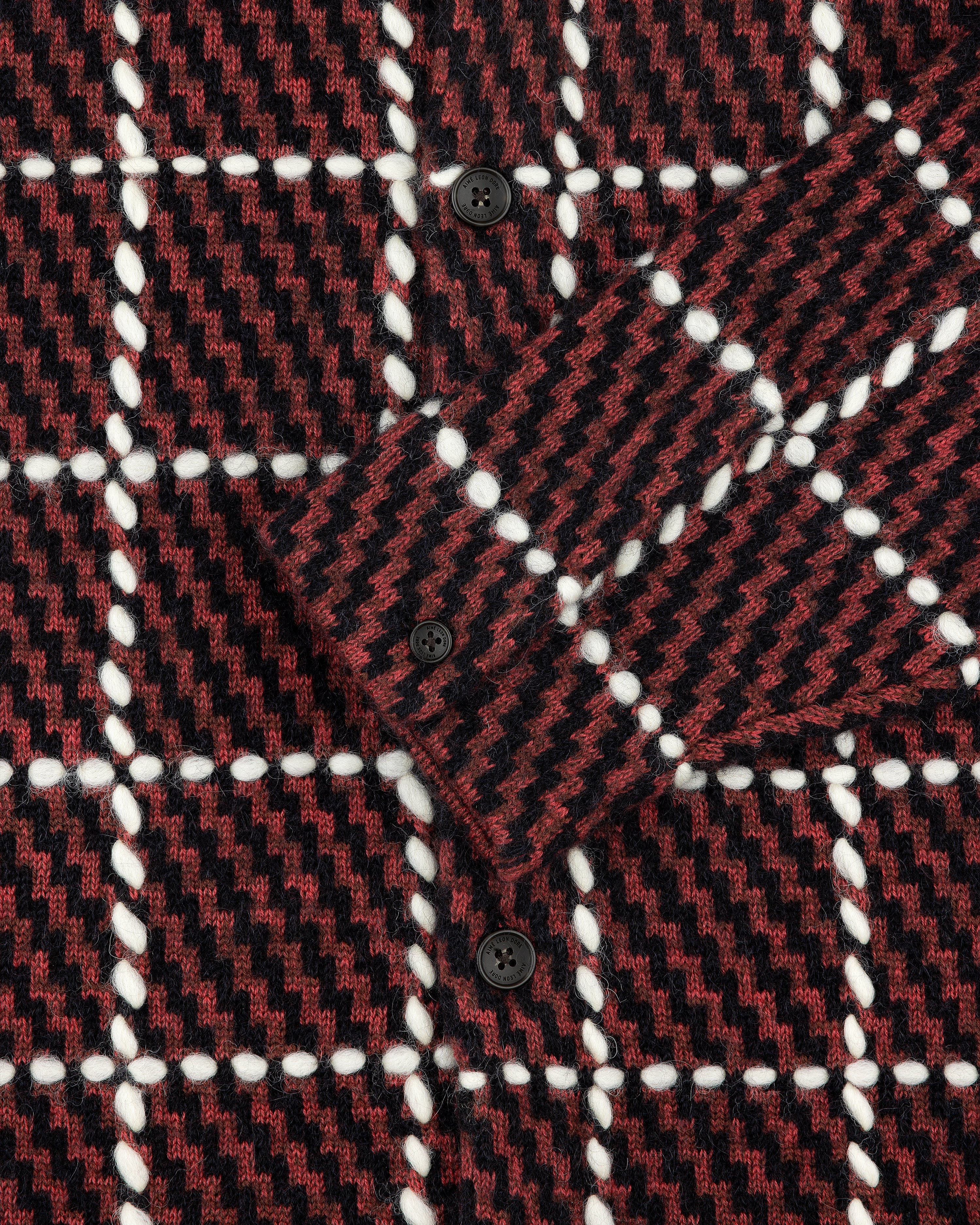 Plaid Hand-Knit Overshirt