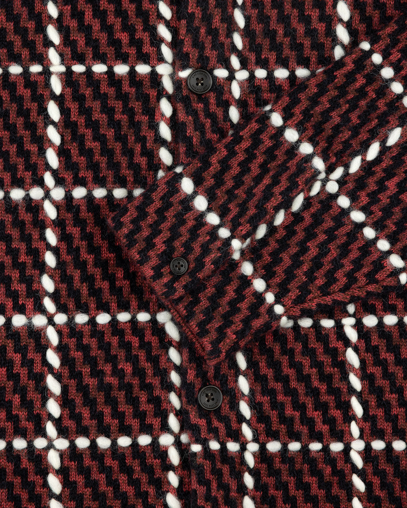 Plaid Hand-Knit Overshirt