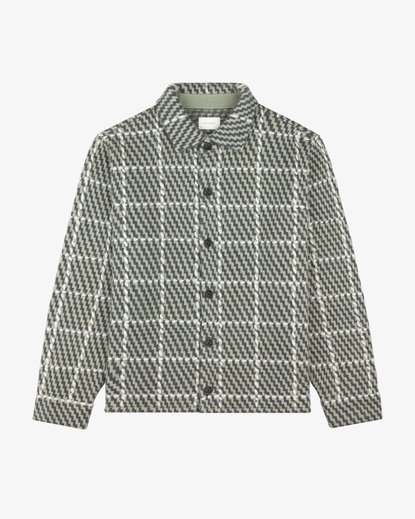 Plaid Hand-Knit Overshirt