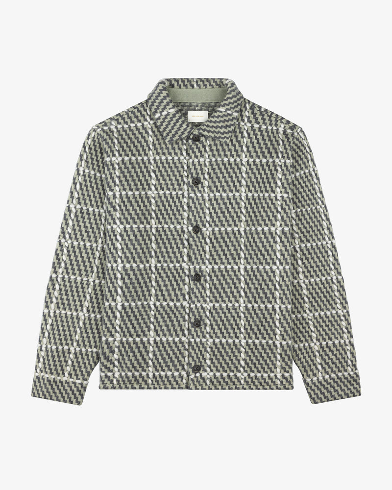 Plaid Hand-Knit Overshirt