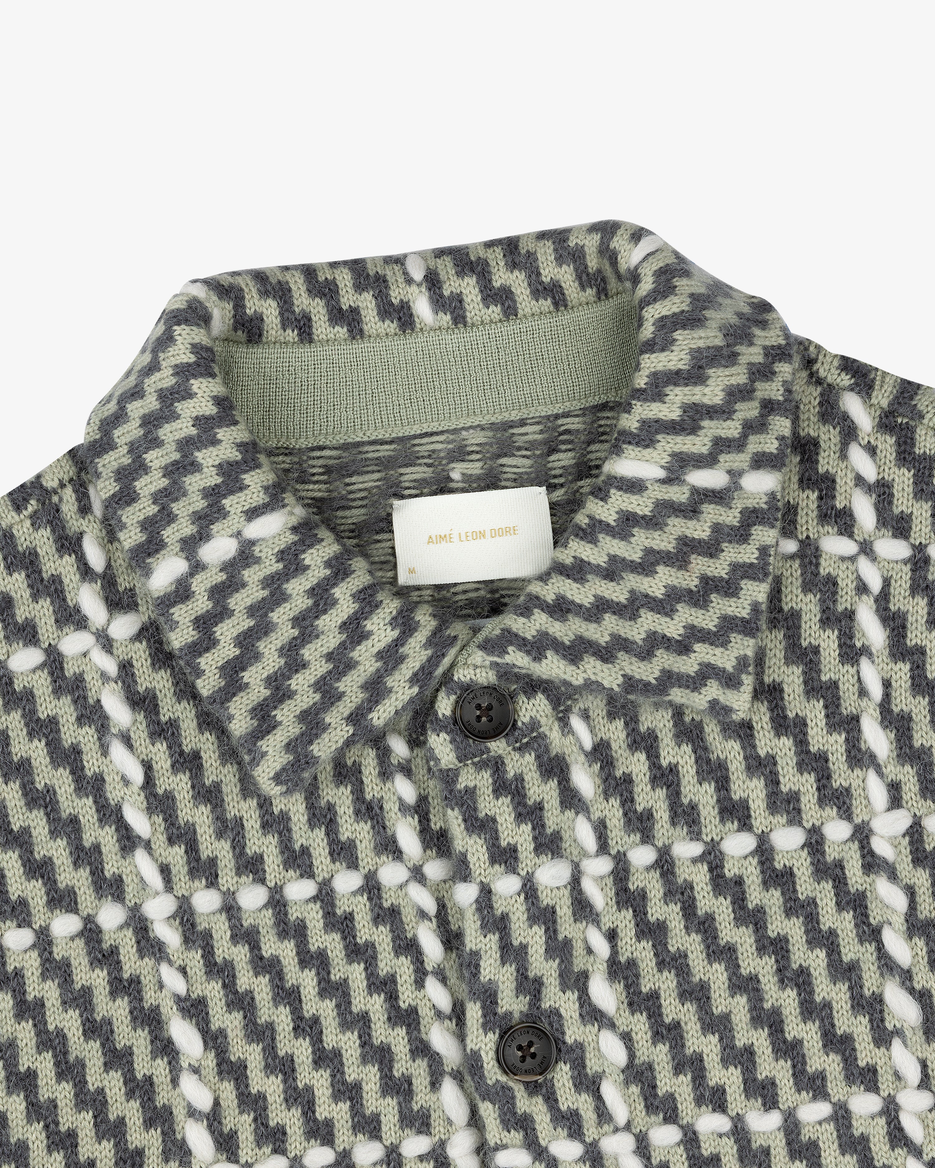 Plaid Hand-Knit Overshirt
