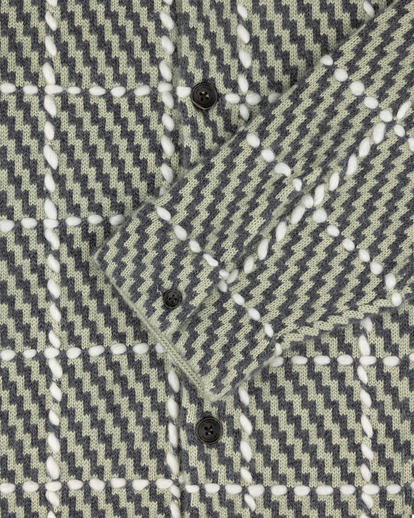 Plaid Hand-Knit Overshirt