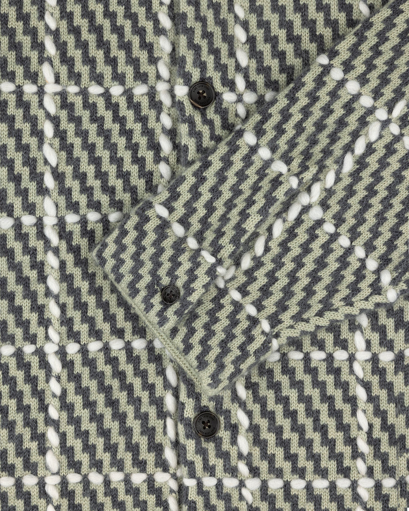 Plaid Hand-Knit Overshirt