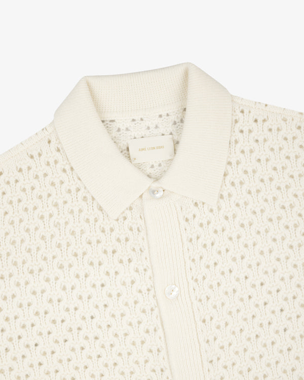 Knit Polo      Cardigan
