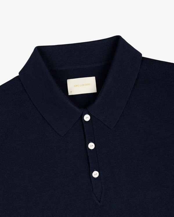Long-Sleeve Merino Polo