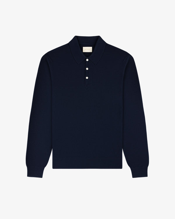 Long-Sleeve Merino Polo