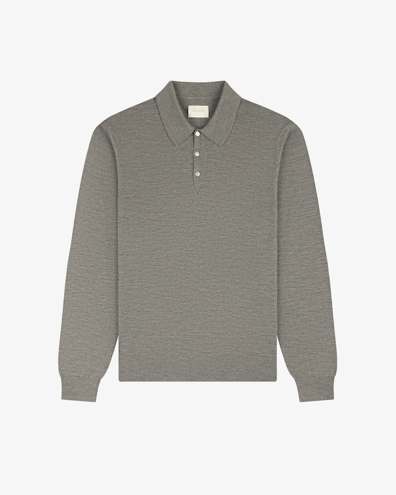 Long-Sleeve Merino Polo