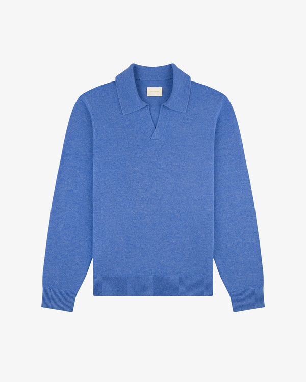 Wool Knit Polo Sweater