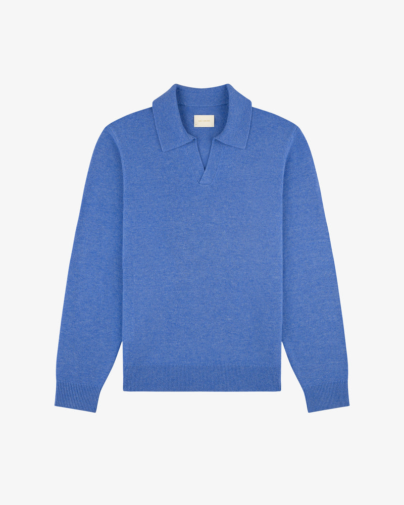 Wool Knit Polo Sweater