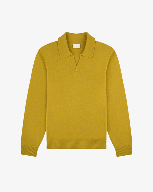 Wool Knit Polo Sweater