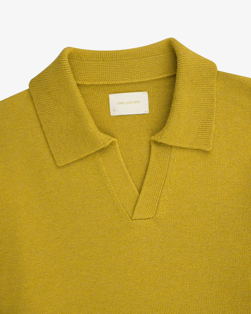 Wool Knit Polo Sweater