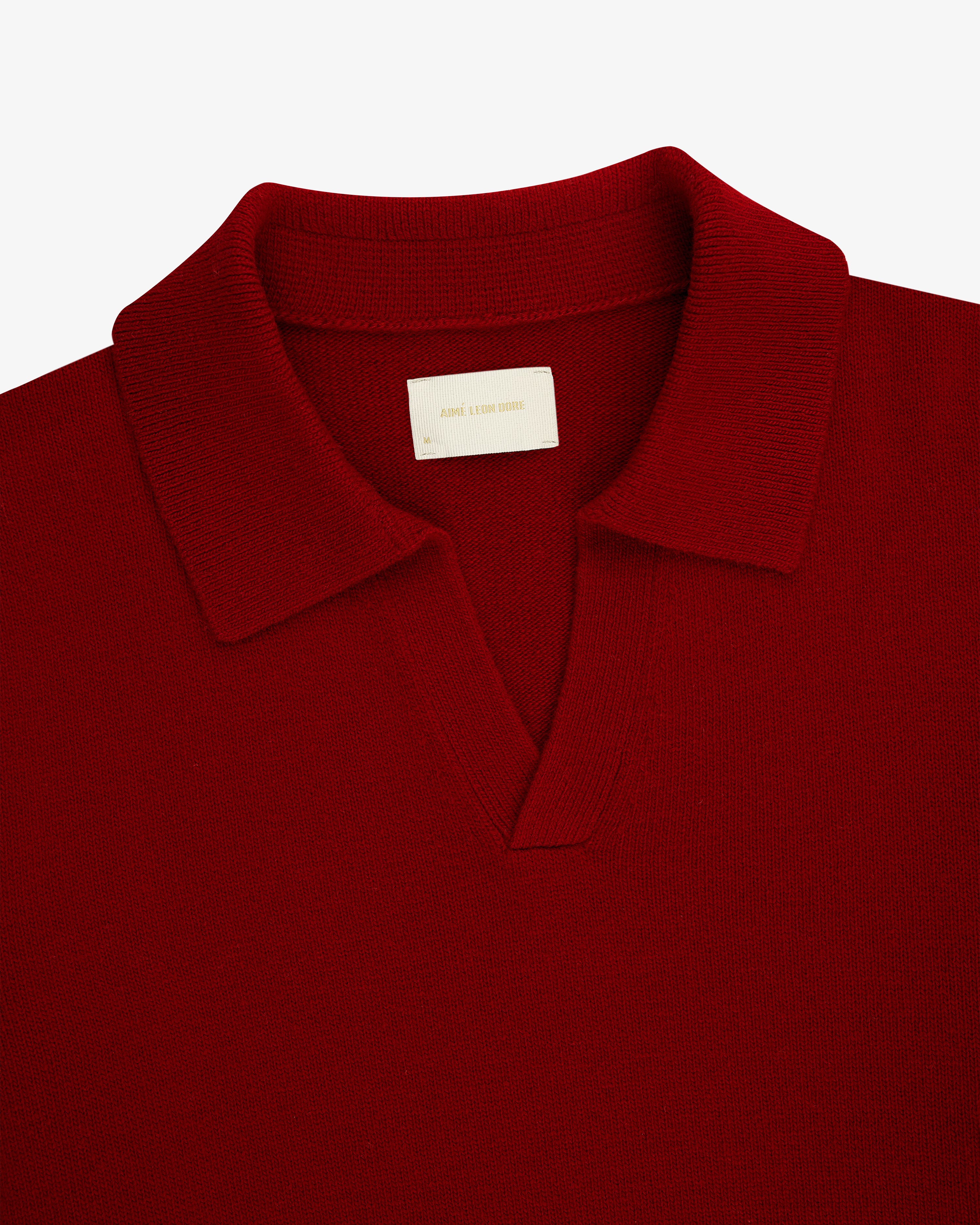 AIMÉ LEON DORE Merino Silk Sleeve Polo Merino Silk Long-Sleeve Polo | Parallel