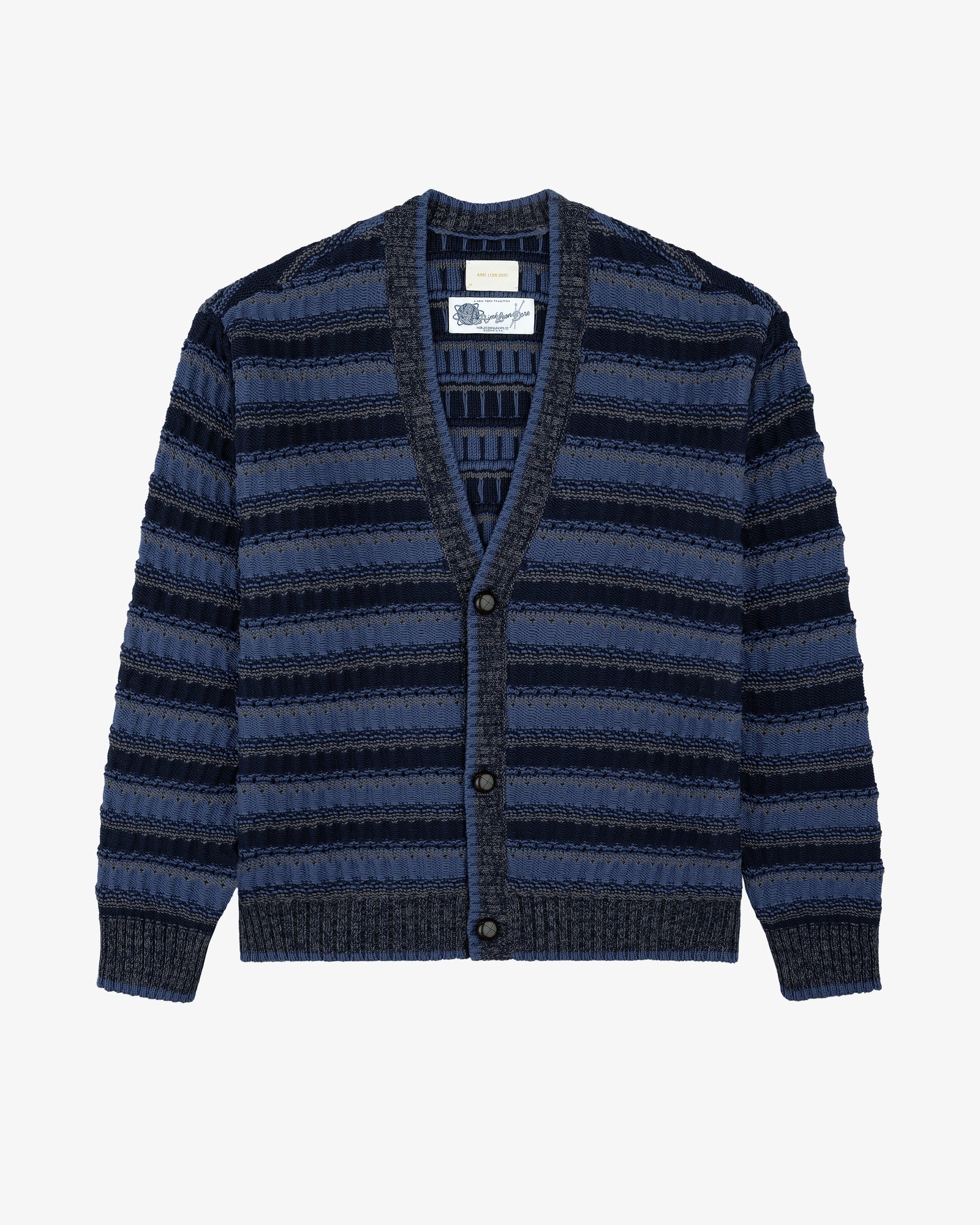 AIME LEON DORE ニットカーディガン Jacquard Striped Cardigan – Aimé Leon Dore