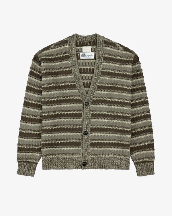 Jacquard Striped Cardigan