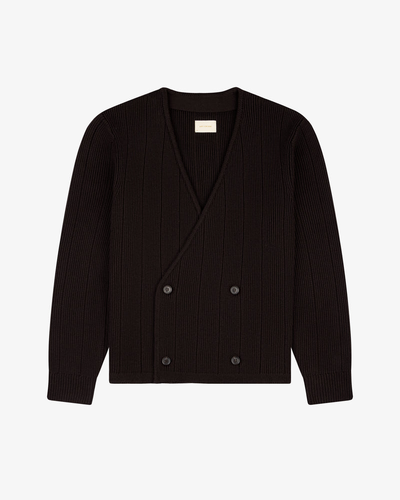 Double-Breasted Merino     Cardigan