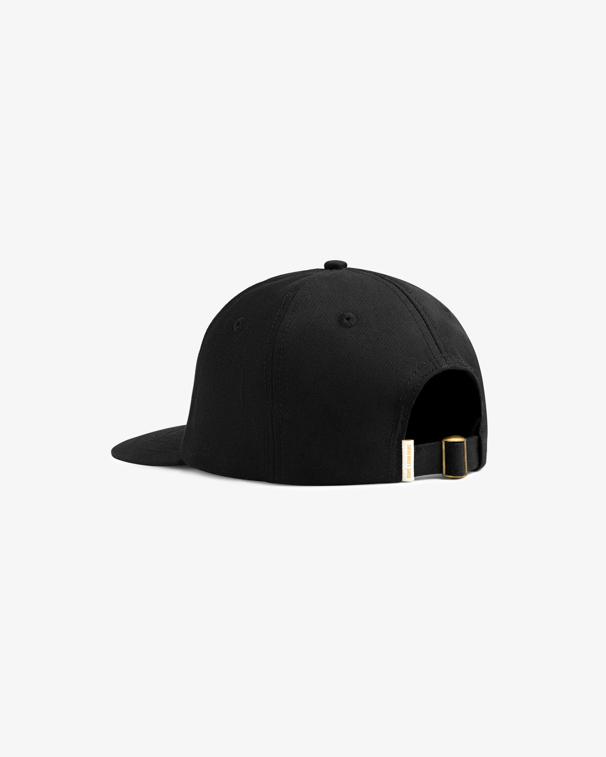 The Core Logo Hat is a black baseball cap with an adjustable strap and metal buckle, shown from the back.