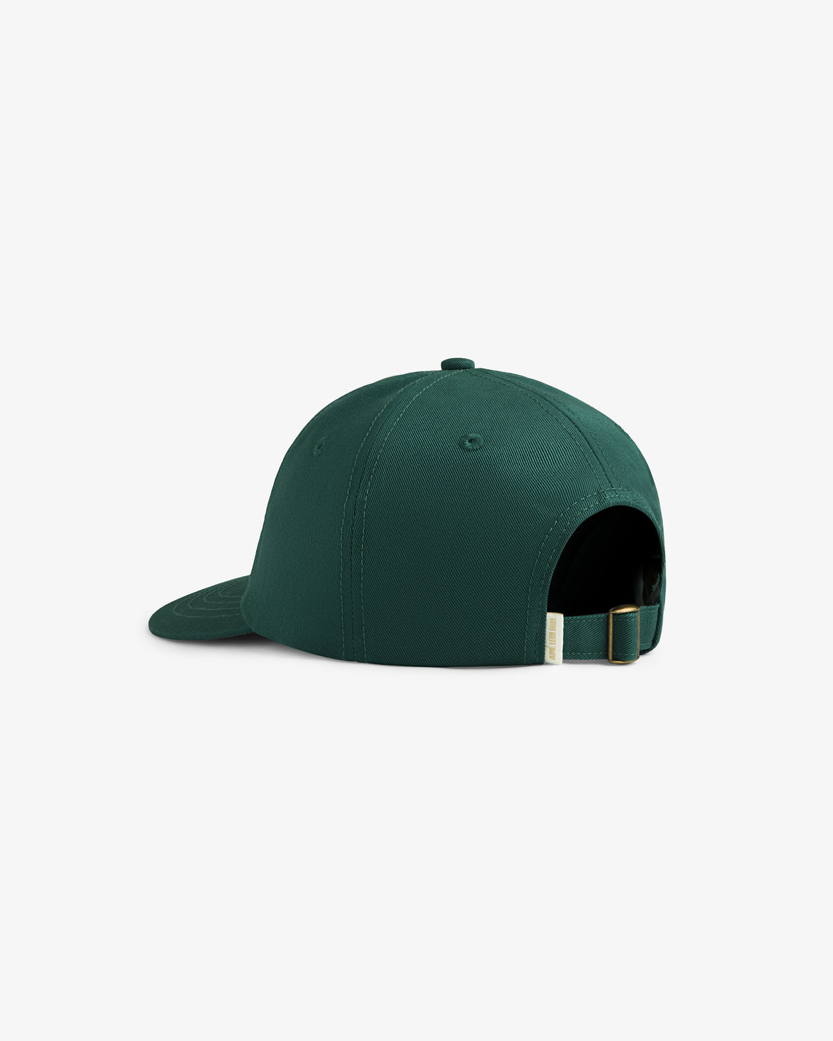 The Core Logo Hat in green, shown from the back with an adjustable strap and metal clasp.