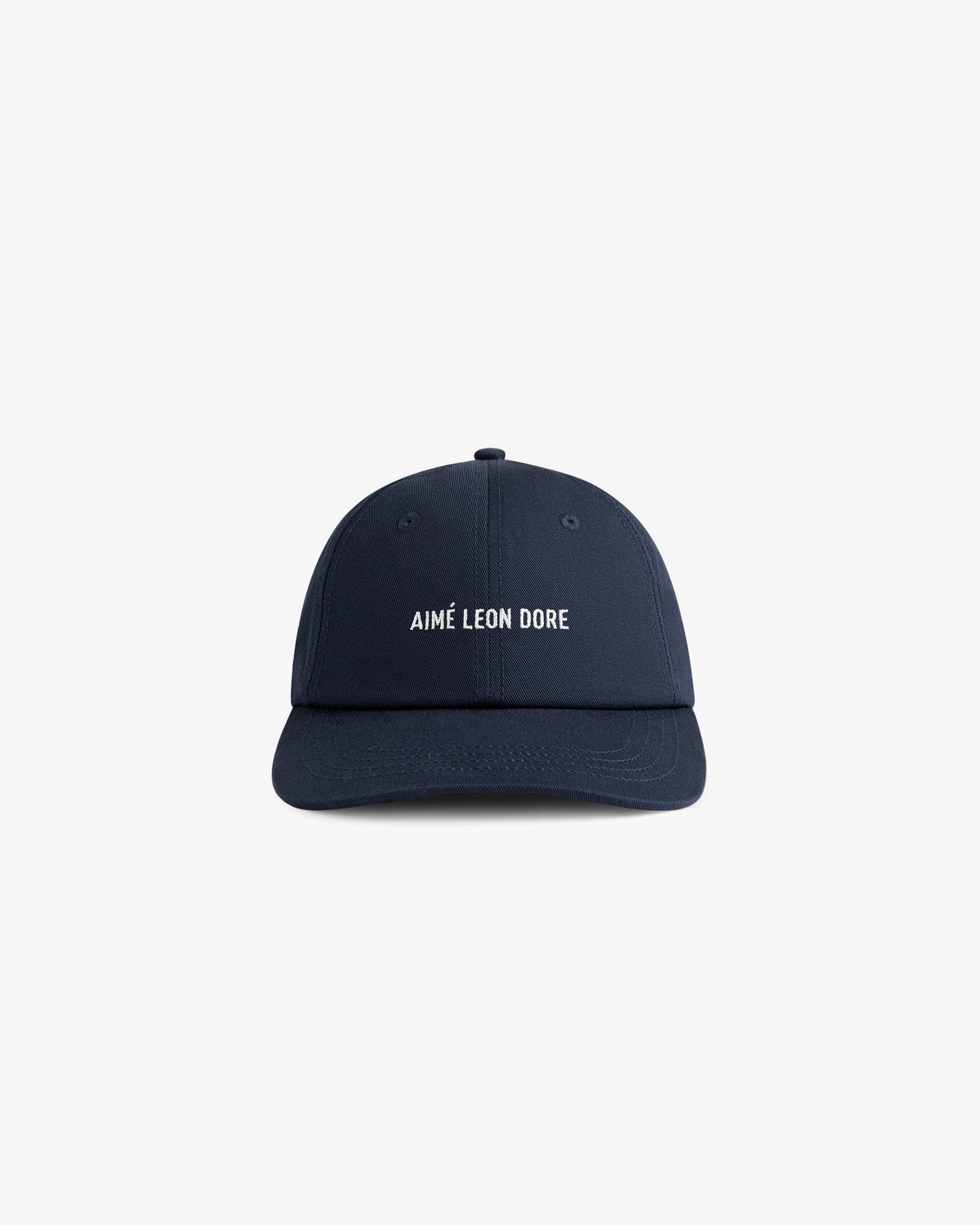 Core Logo Hat in navy blue with AIMÉ LEON DORE white embroidery on front, displayed against a white background.