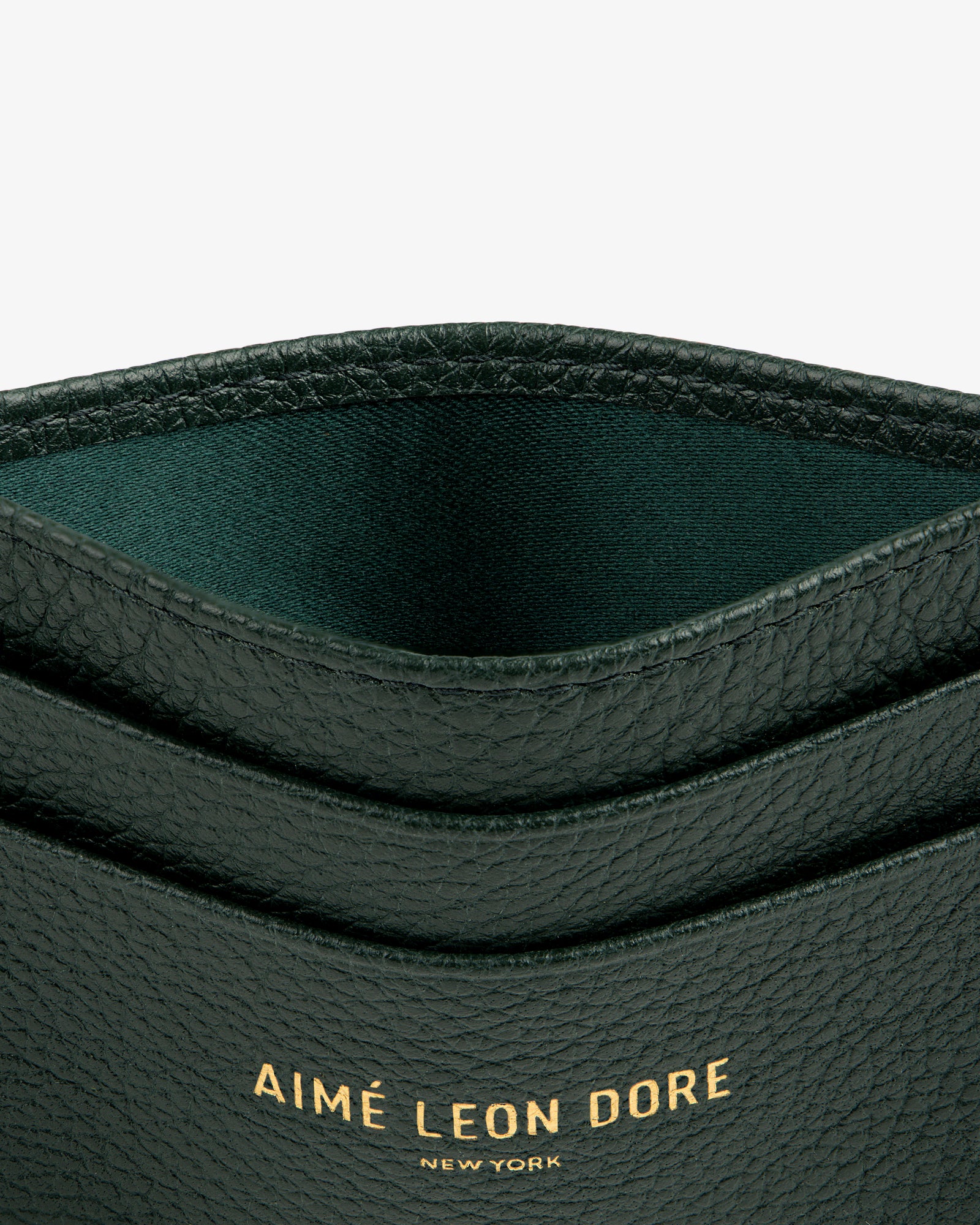 green card sleeve Leather Card Holder