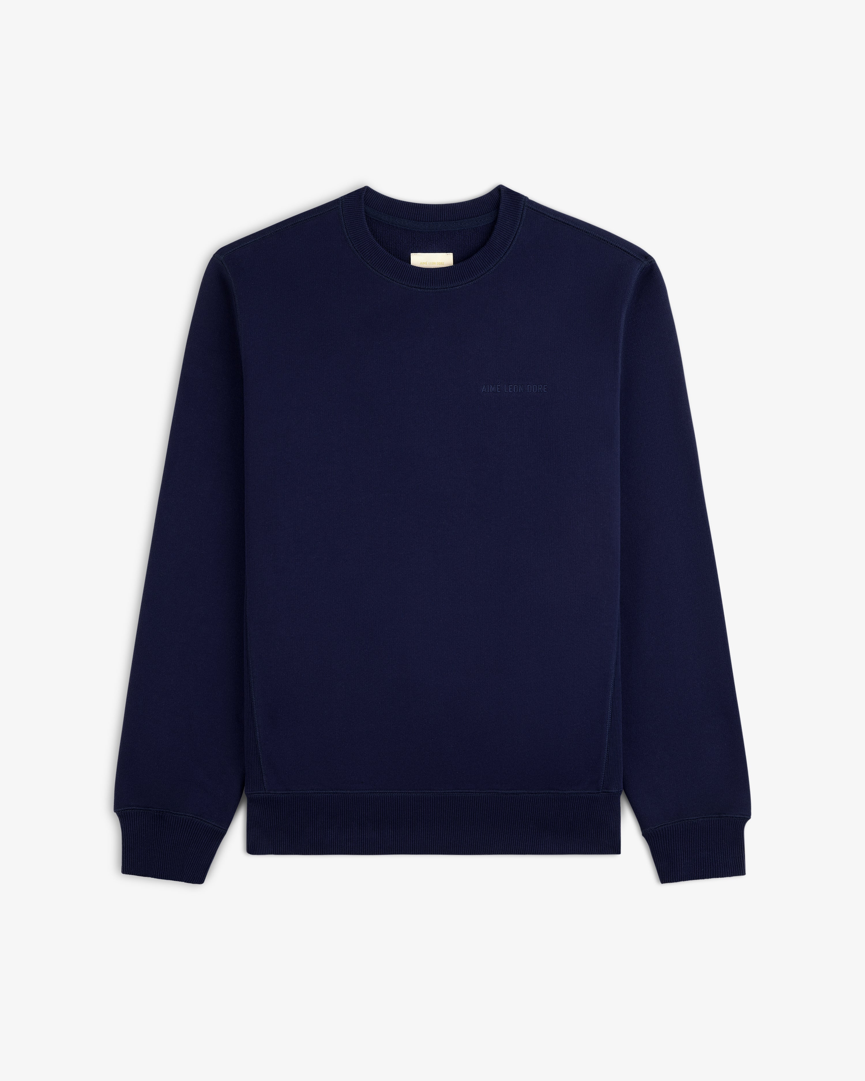 Tonal Logo Crewneck Sweatshirt in navy displayed on a white background.