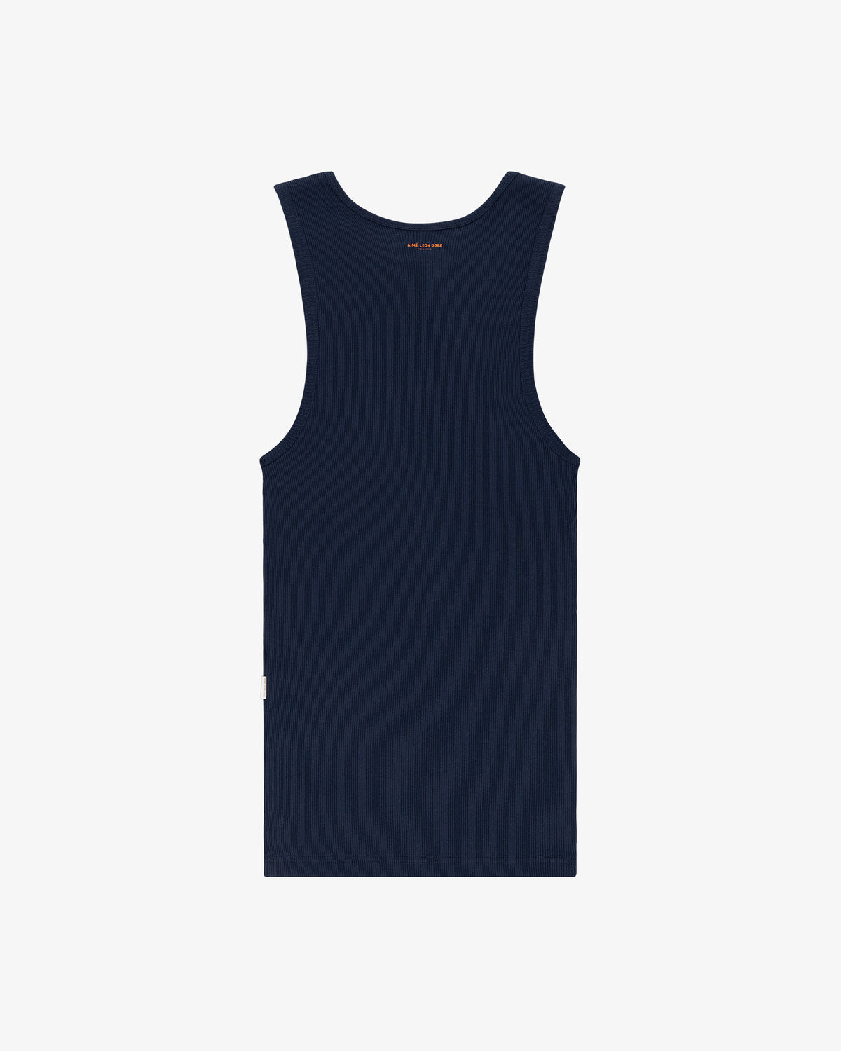 Mets Tank Top in navy blue, sleeveless and laid flat on a white background, shown from the back.