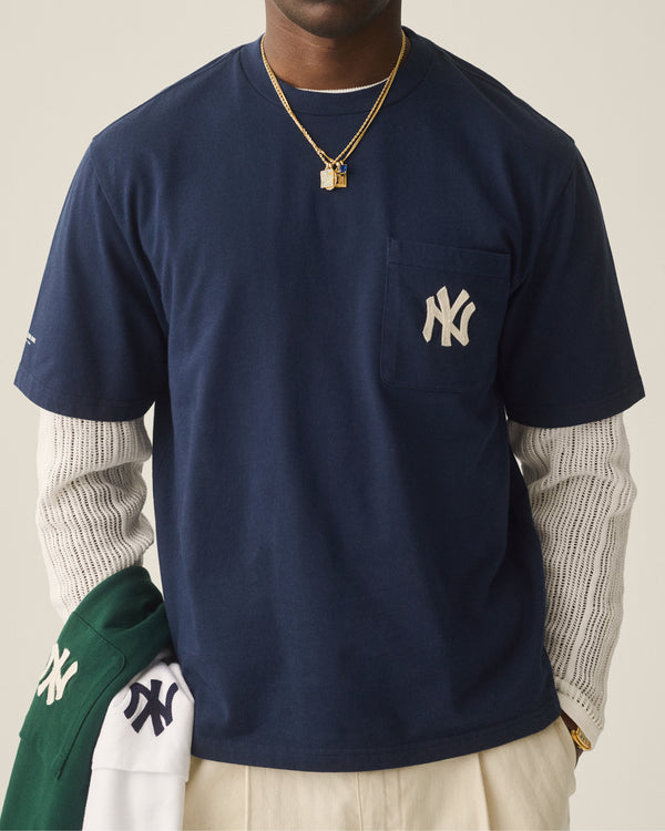 Yankees Chainstitch Pocket Tee
