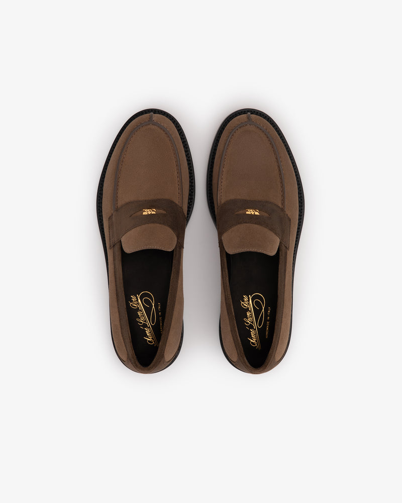 Suede Queens Crest Loafer