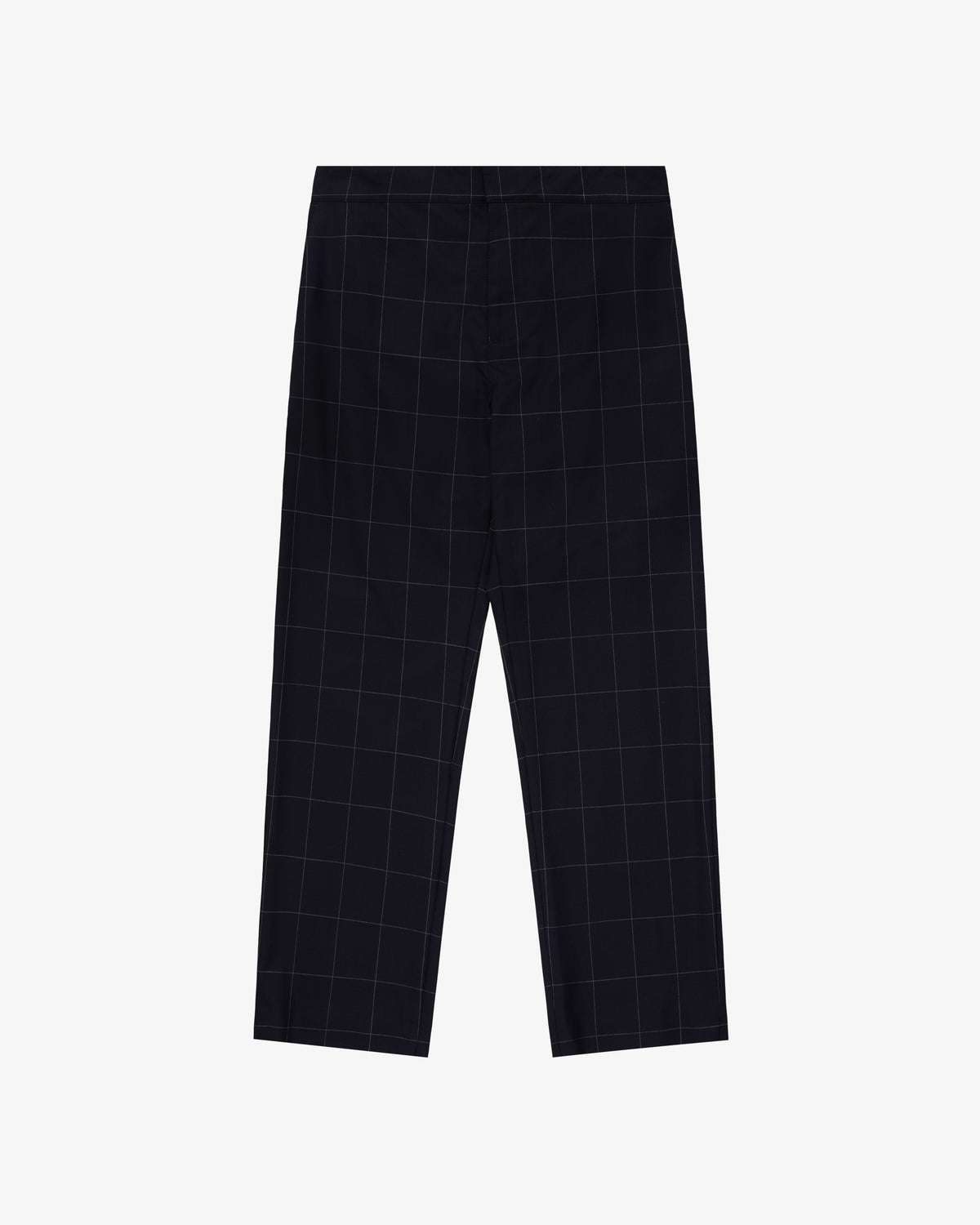 Windowpane Elasticated Waist Suit Trouser in black with a white check pattern, shown flat on a white background.
