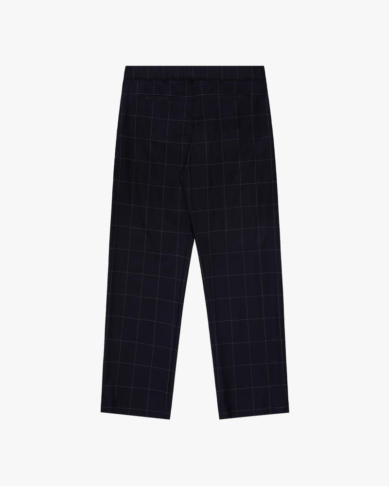 Windowpane Elasticated Waist Suit Trouser