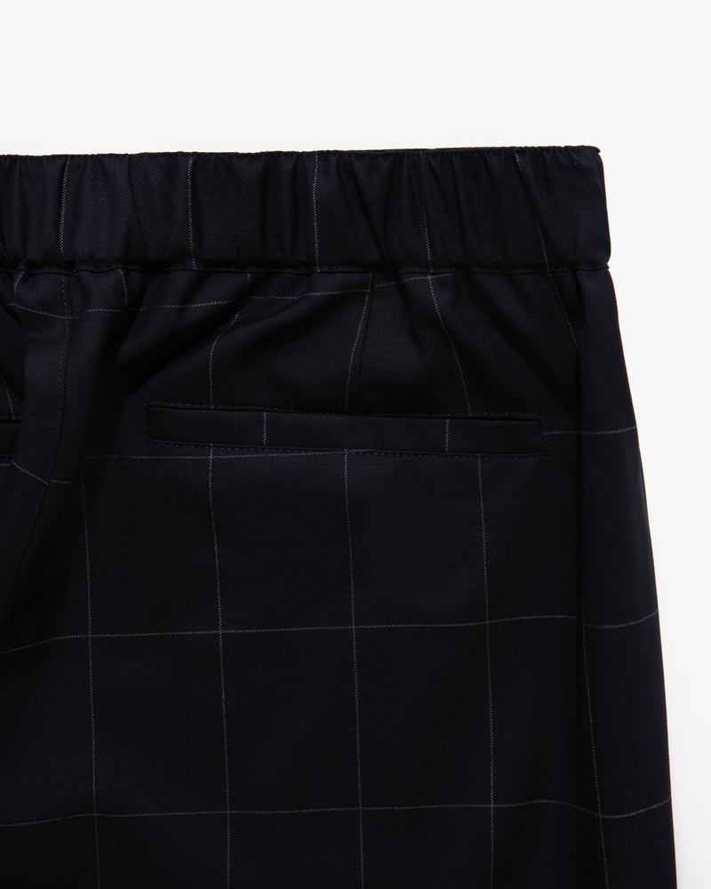 Windowpane Elasticated Waist Suit Trouser