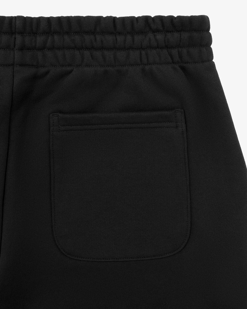 Close-up of the back pocket and elastic waistband of Micro Logo Sweatpants.