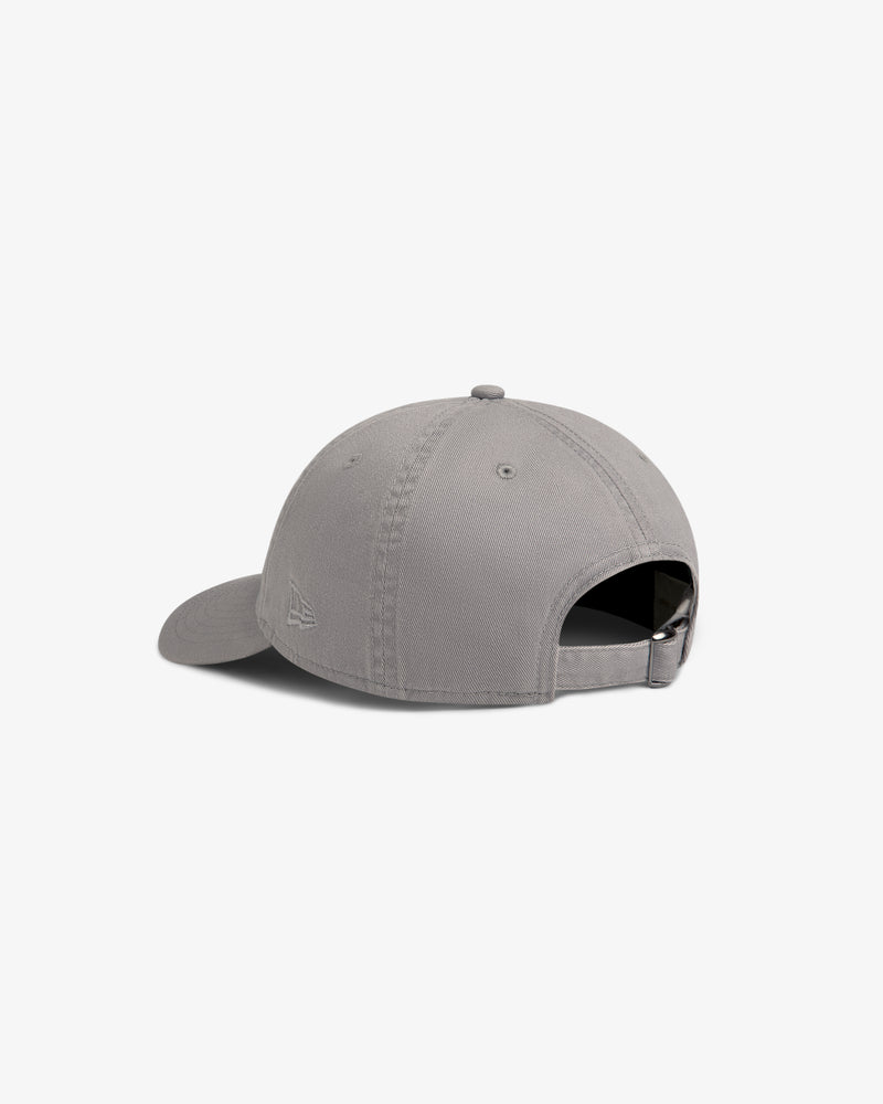 The ALD / New Era Dodgers Retro Fit Hat in gray is shown from the back with an adjustable strap and subtle stitching.